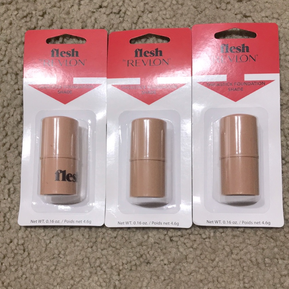 (3) Flesh thick stick foundation NWT pudding shade
